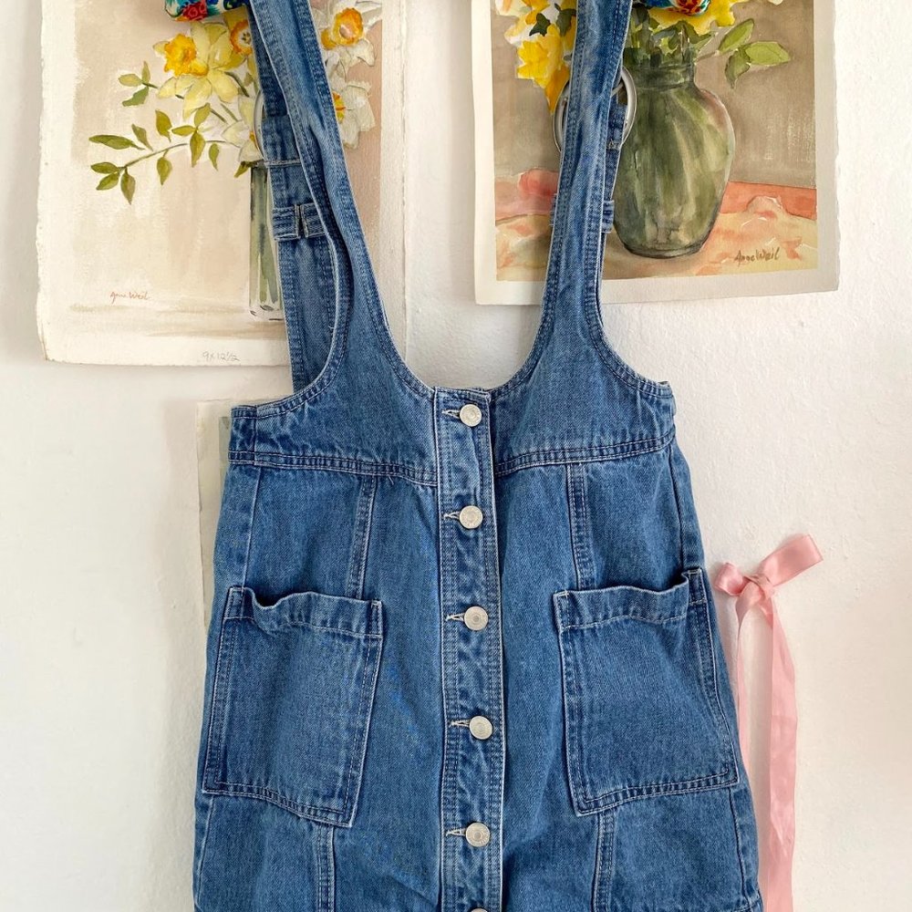 Forever 21 overall denim skirt